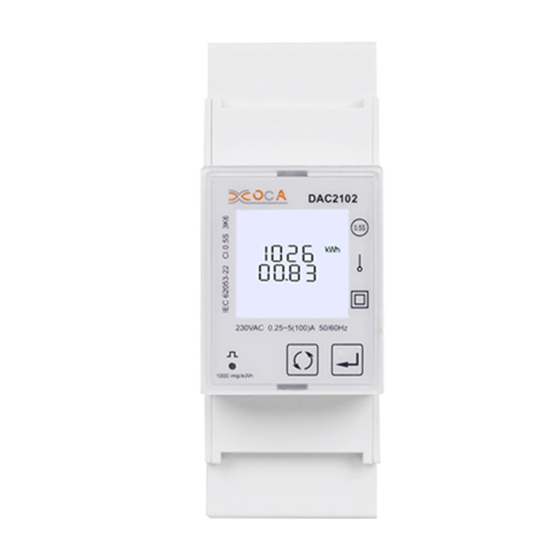 DAC2102C Nullam Single Phase Multi-munus Modbus Communicationis 2T munus, Domus/industrialis usus DIN rail Electric Meter