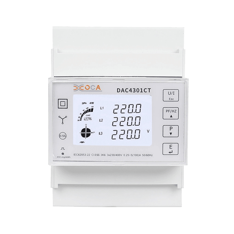 Dac4301CT DIN Rail AC Tres Phase cum Transformer Energy Meter