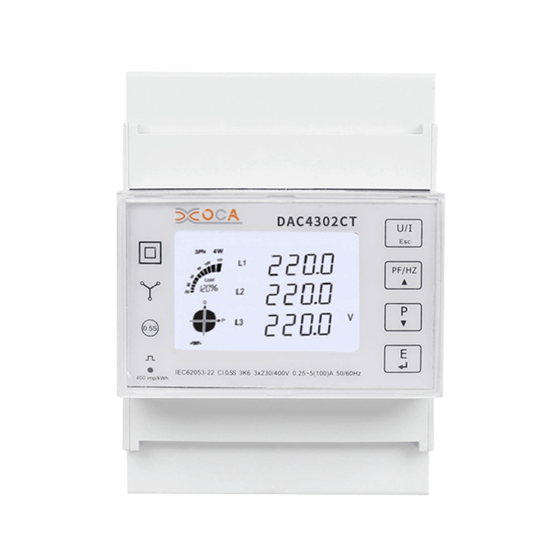 Dac4302CT DIN Rail AC Three Phase Intelligent Energy Meter