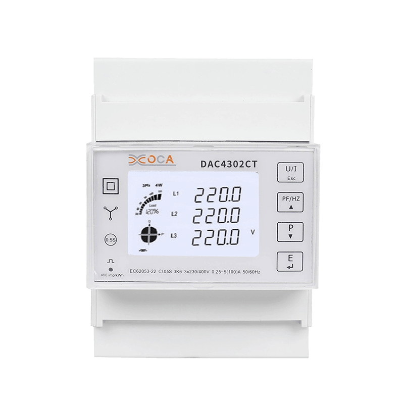 Dac4302CT DIN Rail Three Phase Modbus Tuya Electric Energy Meter Power Meter