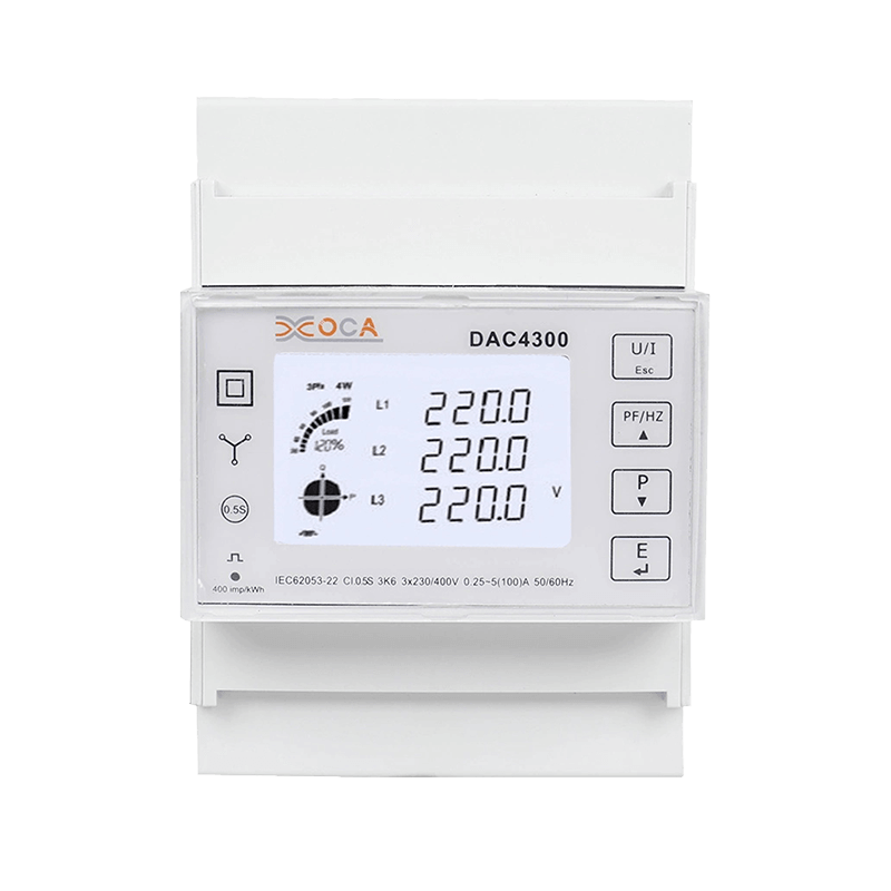 Dac4300 DIN Rail Tres Phase cum Transformer Energy Meter