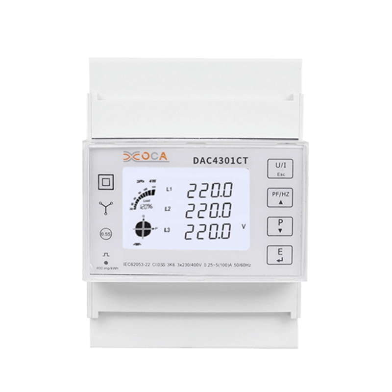 Dac4301CT DIN Rail CT Tribus Phase Modbus Power Meter