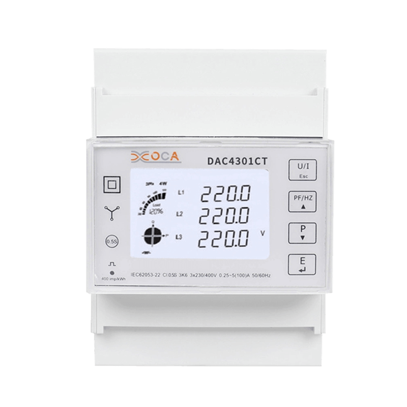 Dac4301CT Tribus Phase RS485 Modbus DIN Rail Digital Energy Meter