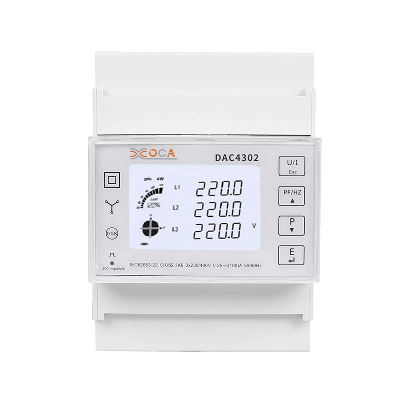 Dac4302 DIN Rail AC Three Phase 2t Electric Power Meter