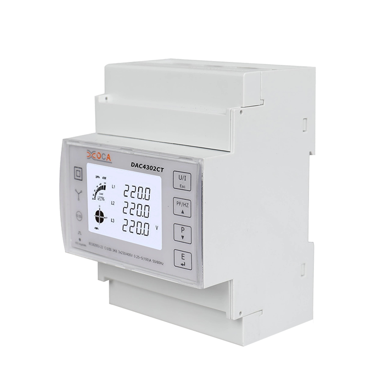 Dac4302CT Tres Phase Prepaid Modbus Electrical Energy Meter